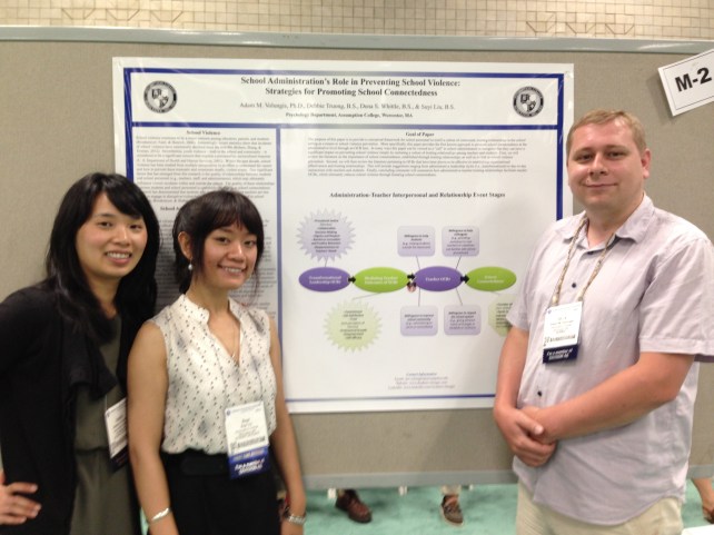 Poster Presentation @ the American Psychological Association {July, 2013} {Dr. V's Research Team (left to right): Debbie Truong & Suyi Liu}